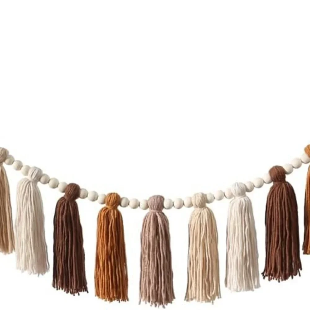Boho Decor Tassel Garland Bohemian Rope Farmhouse